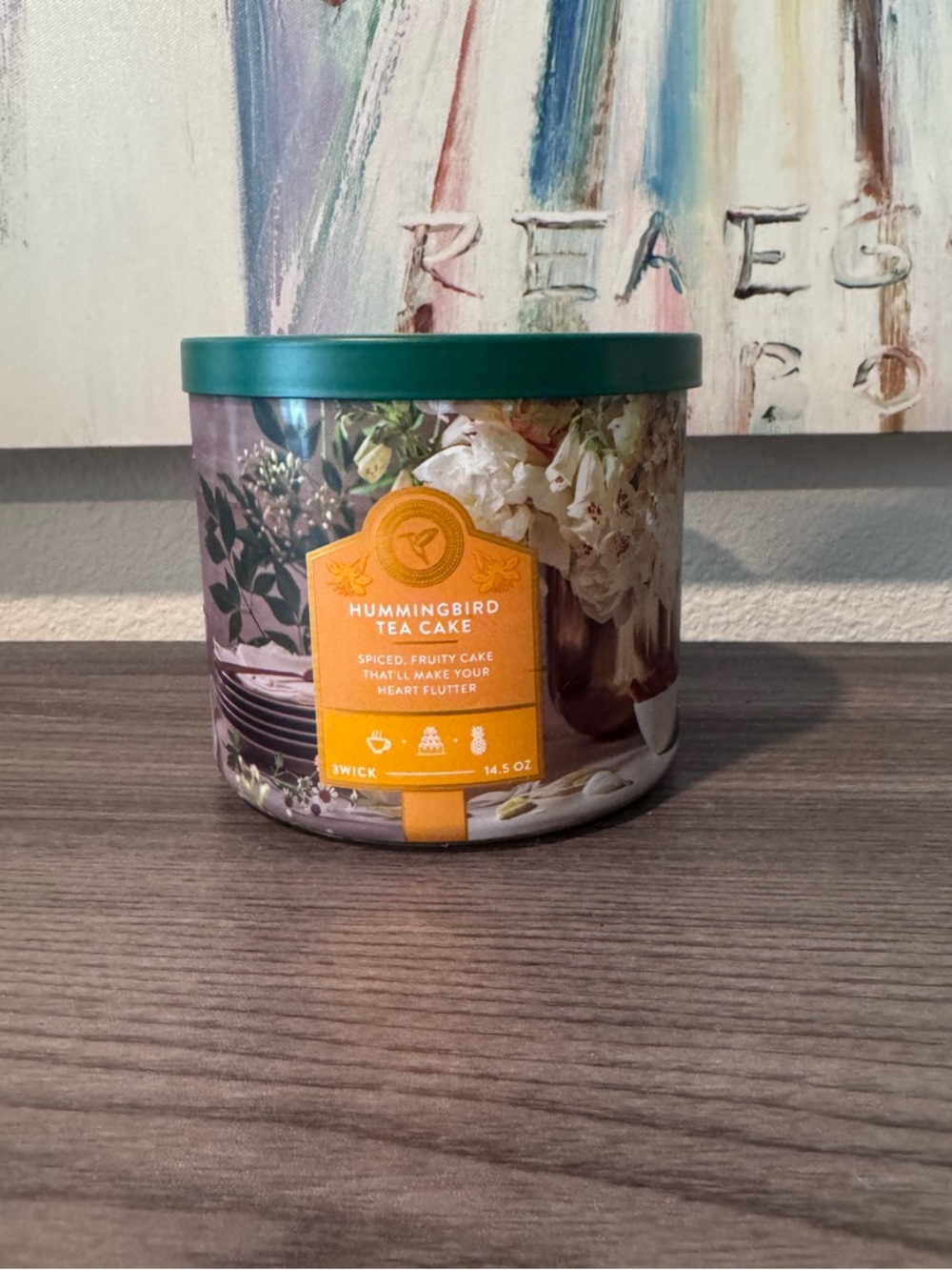 Hummingbird Tea Cake Candle